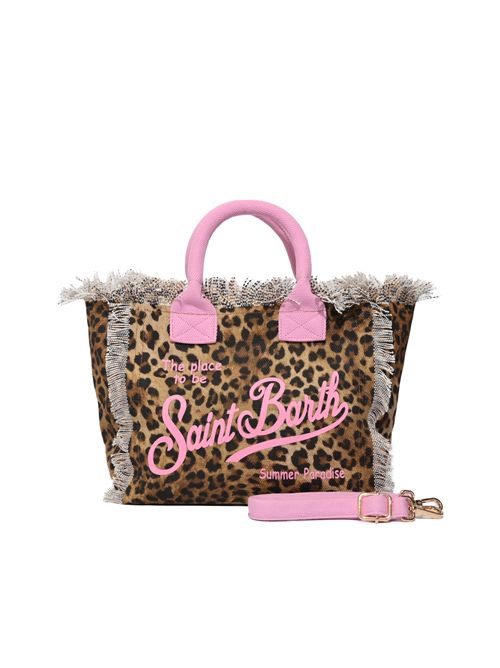 Borsa Colette in canvas con fantasia leopard Mc2 Saint Barth | COL000102591L